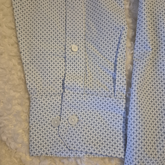 NWT Mizzen and Main White Plus Print Shirt Long Sleeved - Picture 10 of 12